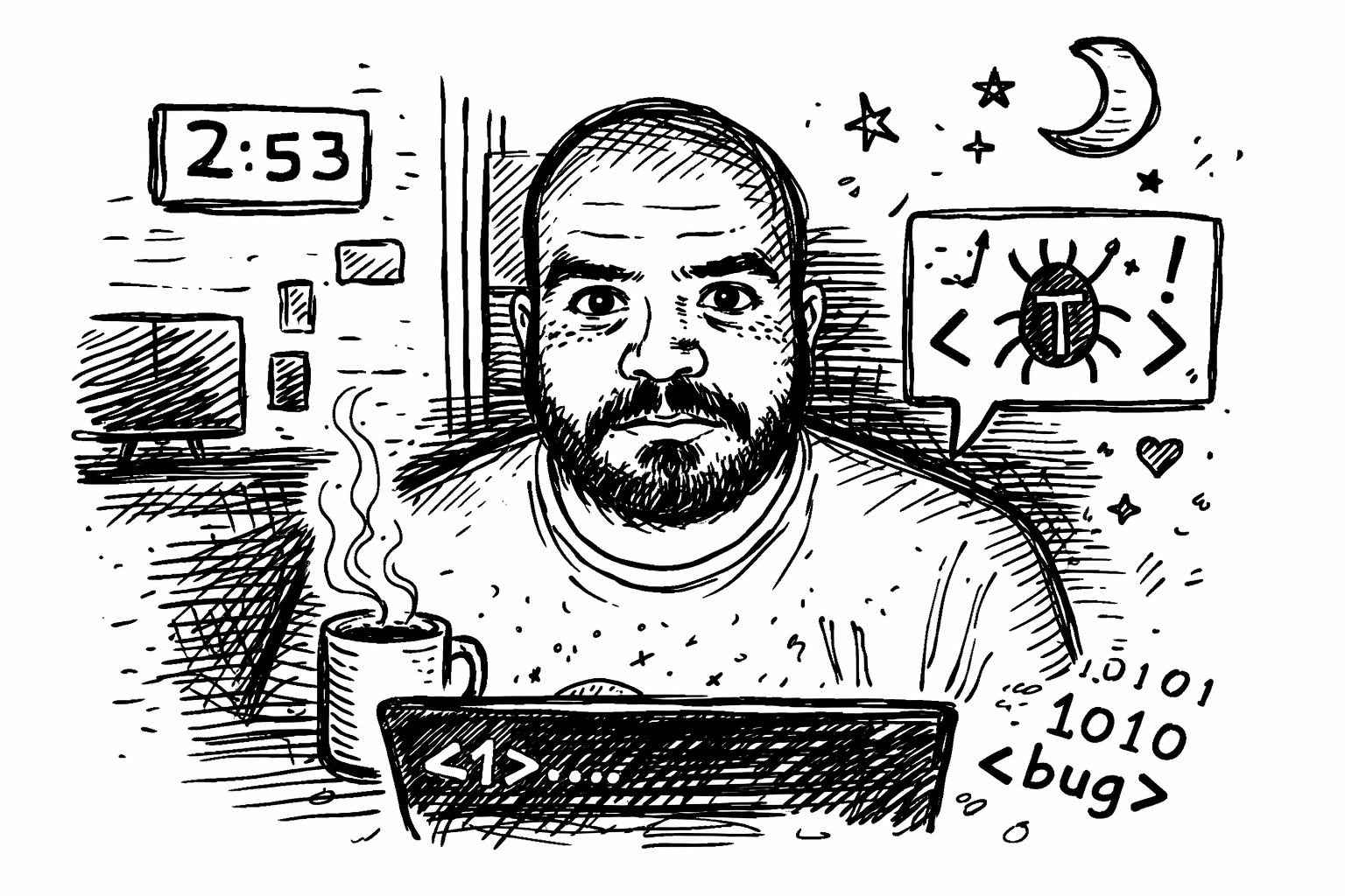 Black and white sketch for dancreative